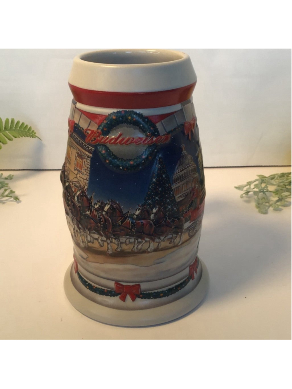 Vintage Budweiser Stein Holiday at the Capital 2001